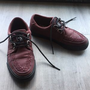 Low Profile Lace Up Oxblood Creepers